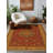Zyana Collection Digital Print Cotton-Polyester Red Yellow Moroccan Rug-584495092