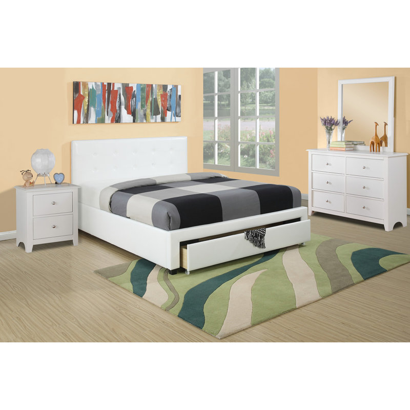 Rangement sous le lit en similicuir, Grand lit