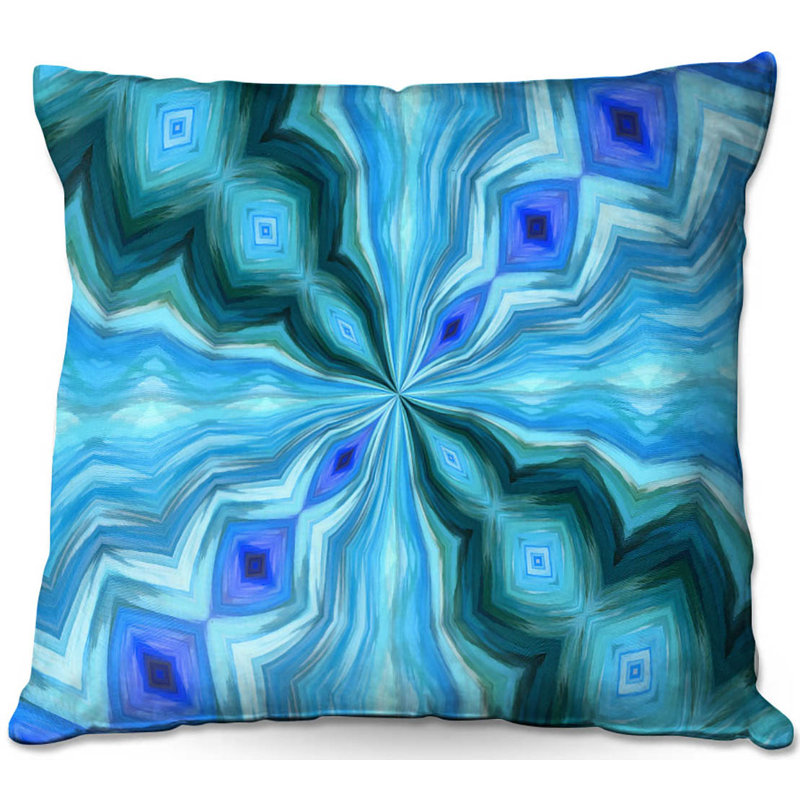 Couch Float Abstract 1 Throw Pillow, 16" x 16", Purple/Blue