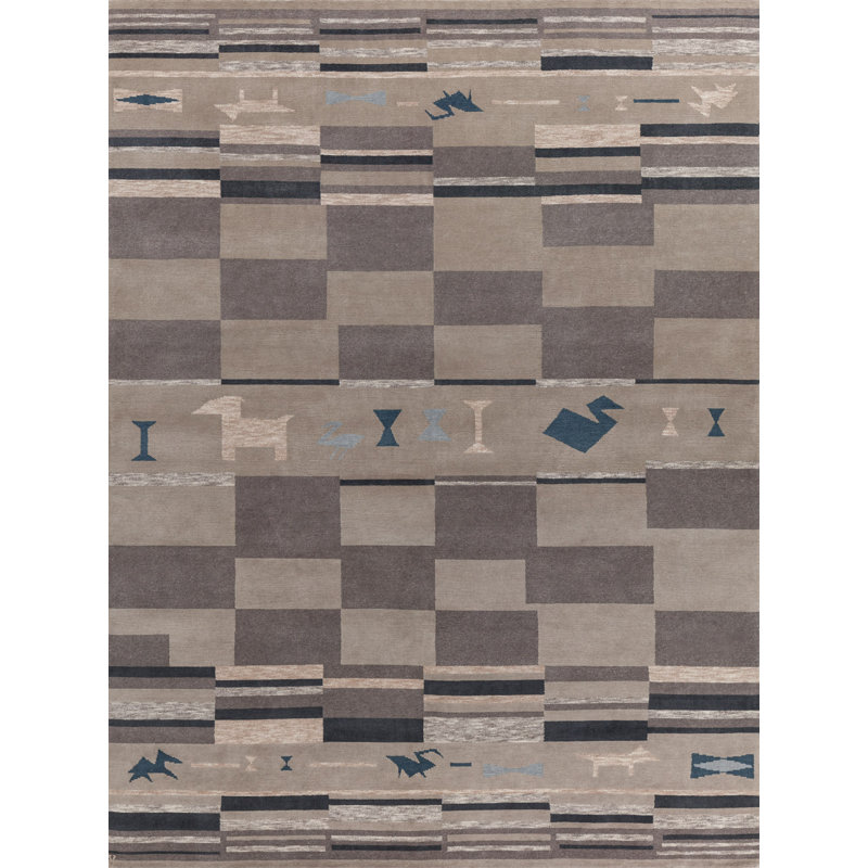 Mesa Wool Geometric Area Rug, Rectangle 3' x 5'