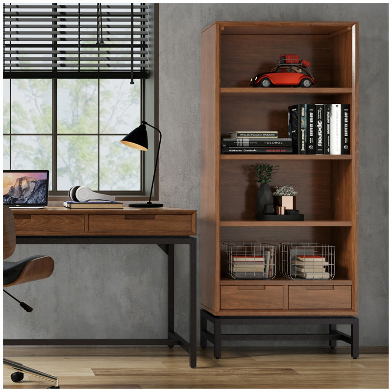 Banting - Bibliothèque Mid Century - Placage de noyer, Dark Brown Cherry