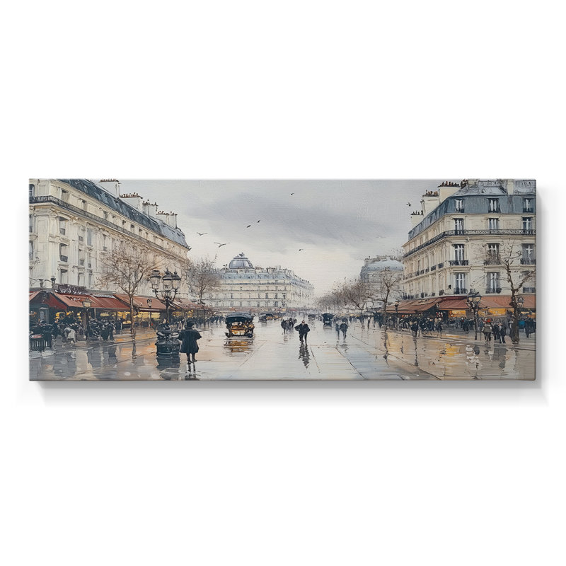 Série paysage - LVIII - Toile tendue avec châssis - Prêt à accrocher, H 12 po x l 30 po