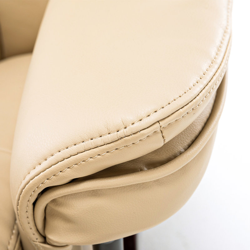 Shebeen Swivel Recliner with Ottoman, Beige Incorect