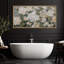 Motif floral botanique avec illustrations de fleurs blanches et de feuilles vertes rétro-101185516-111695743