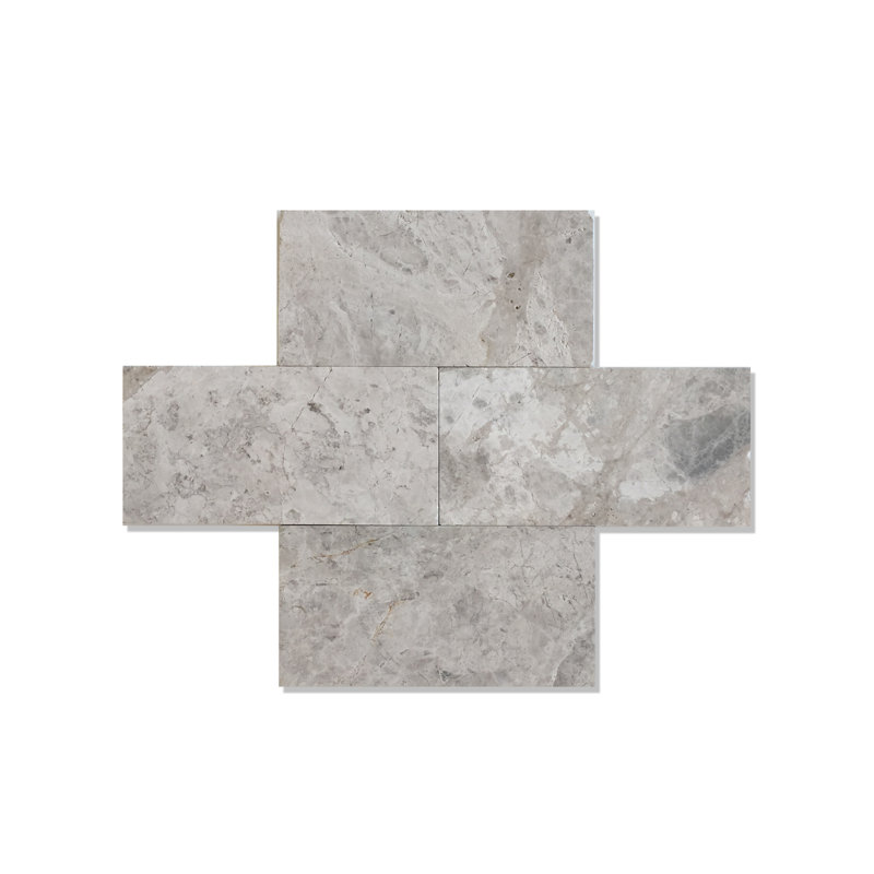 Carreau de marbre et de plancher argenté 3 po x 6 po
