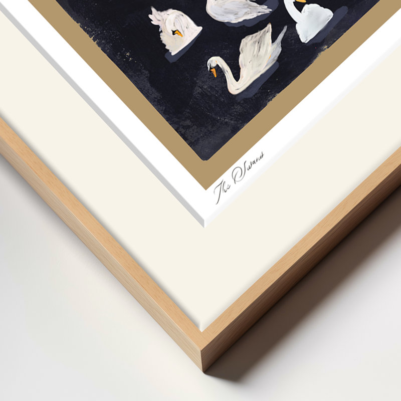 The Swans, Tan, 24" H x  32" W