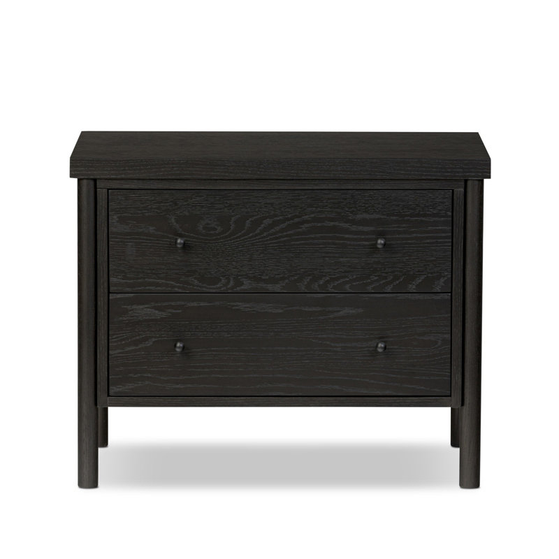 Roark Nightstand - Amber Oak, Ebony Oak