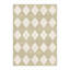 Tapis beige à motif géométrique moderne avec envers antidérapant Miles-802029934