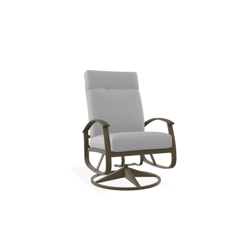 Chaise berçante pivotante réglable avec coussins Askar, Éblouissement, Bois de plage P40, Bois de plage texturé