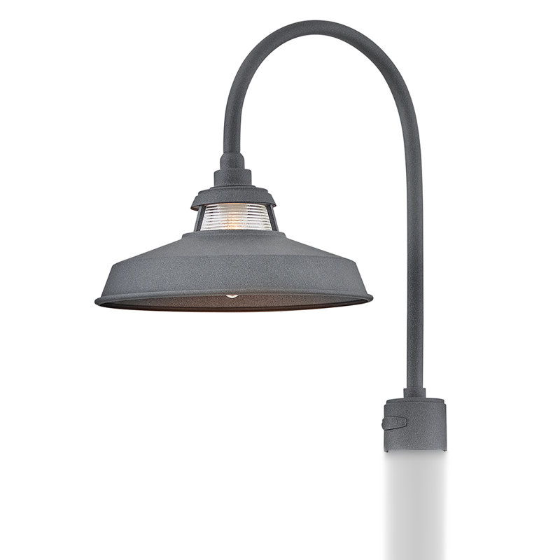 Troyer 1 - Light Pier Mount Lantern, Aged Zinc