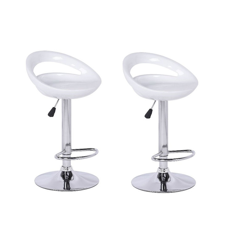 Tabouret réglable Zebra avec siège transparent