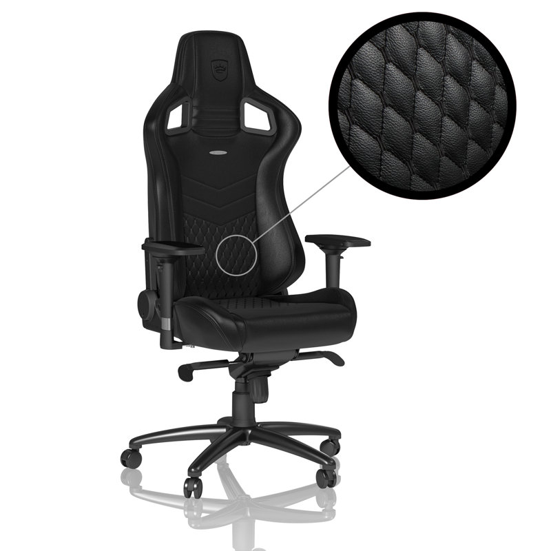 Noblechairs Adjustable Reclining Ergonomic Swiveling PC & Racing Game Chair in Black