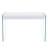 The top of the coffee table is made of MDF and white stickers, and the sides are clear tempered glass-59144805