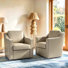 Fauteuil pivotant rembourré avec dossier large et coussin Bronnen
