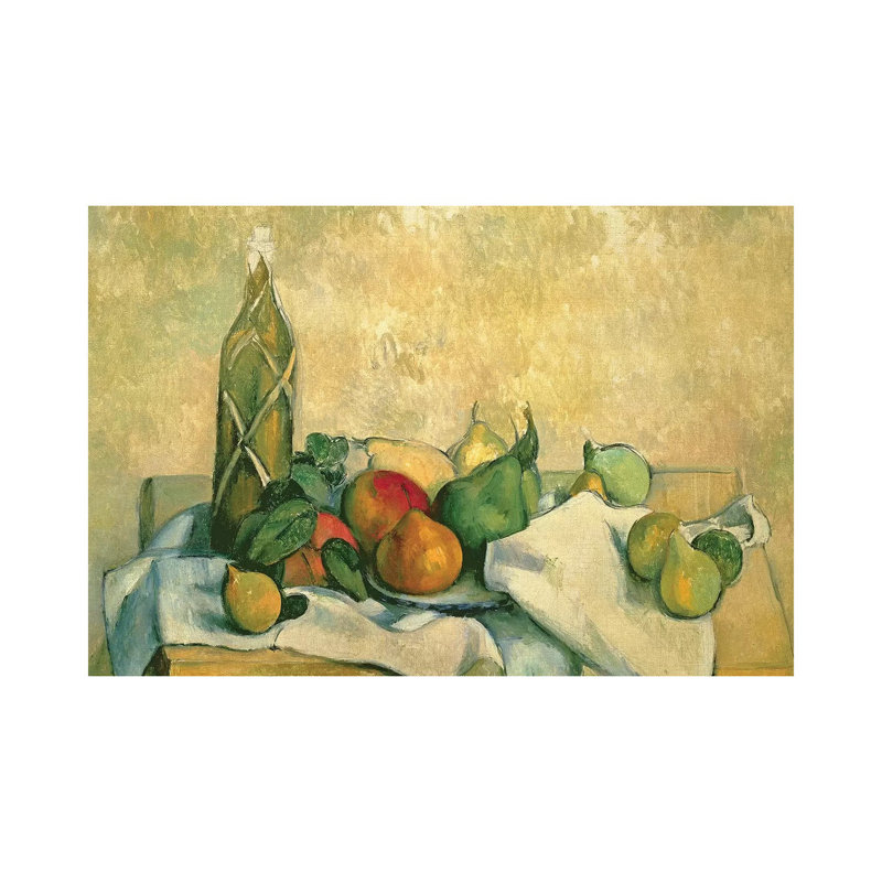 Still Life With Bottle Of Liqueur, 1888-90 by Paul Cezanne - Wrapped Canvas Gallery-Wrapped Canvas Giclée