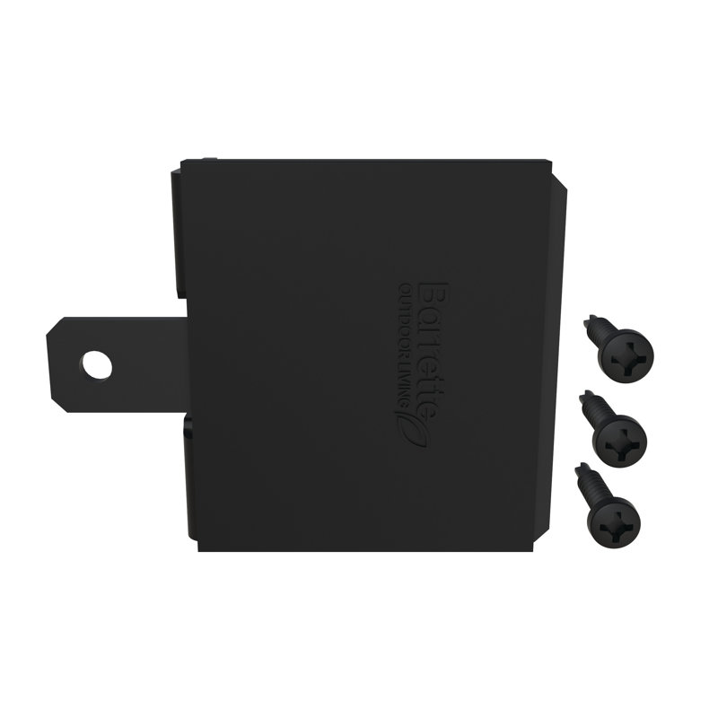 Black Steel Self-Closing Gate Stop for Fencing