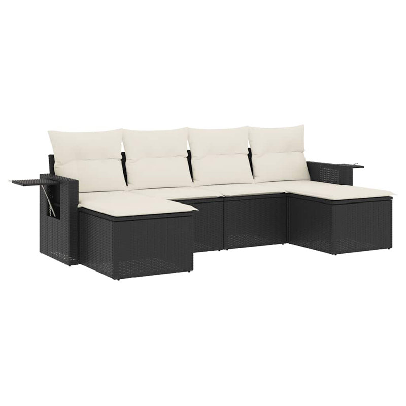 Vidaxl Garden Sofa Set Black And Cream