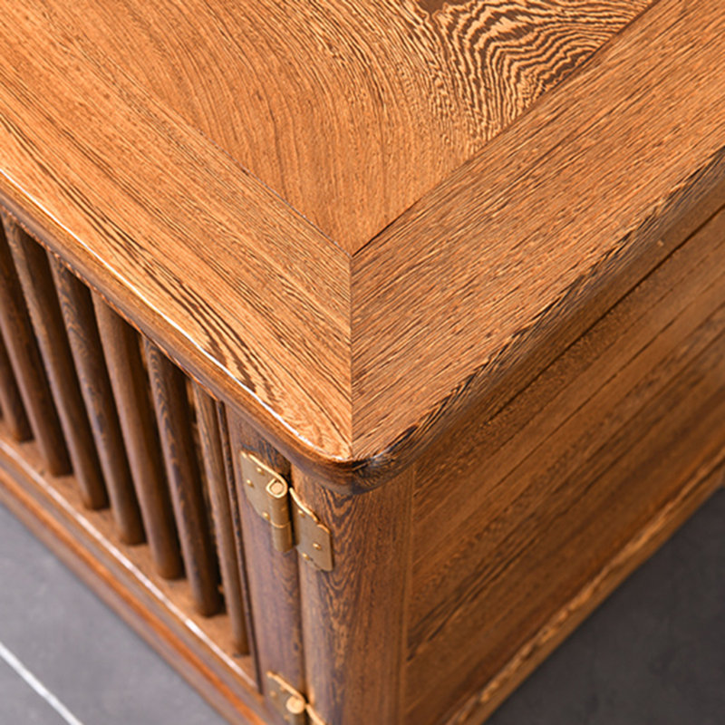 6 Pair Solid Wood Shoe Storage Cabinet