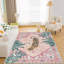 Tapis lavables tigre rose, tapis de salon, grande chambre à coucher rétro douce-349269171
