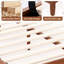 Lit plateforme en bois massif de style Mid-Century avec tête de lit, support à lattes de bois, aucun sommier nécessaire-974558634