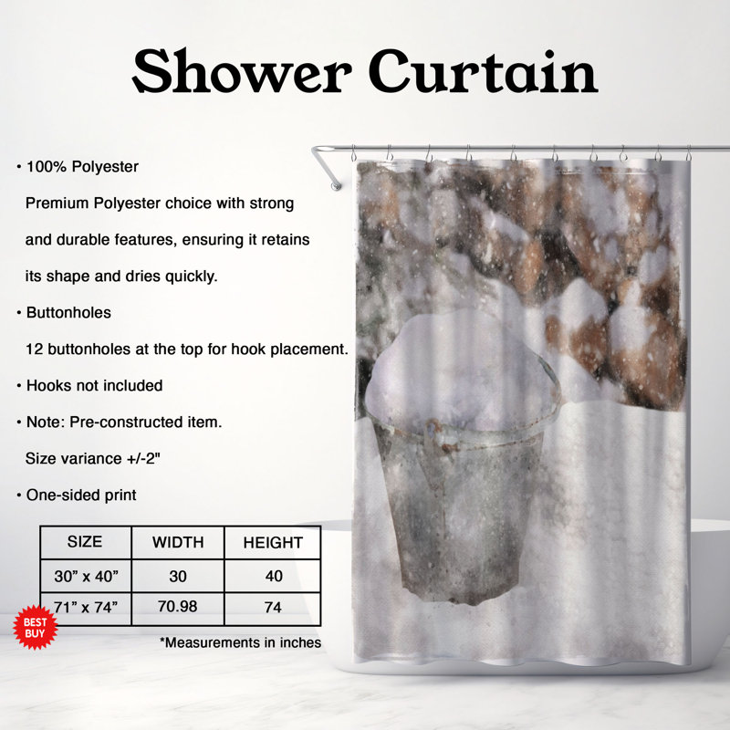 Thierra Abstract Shower Curtain, 74"H x 71"W