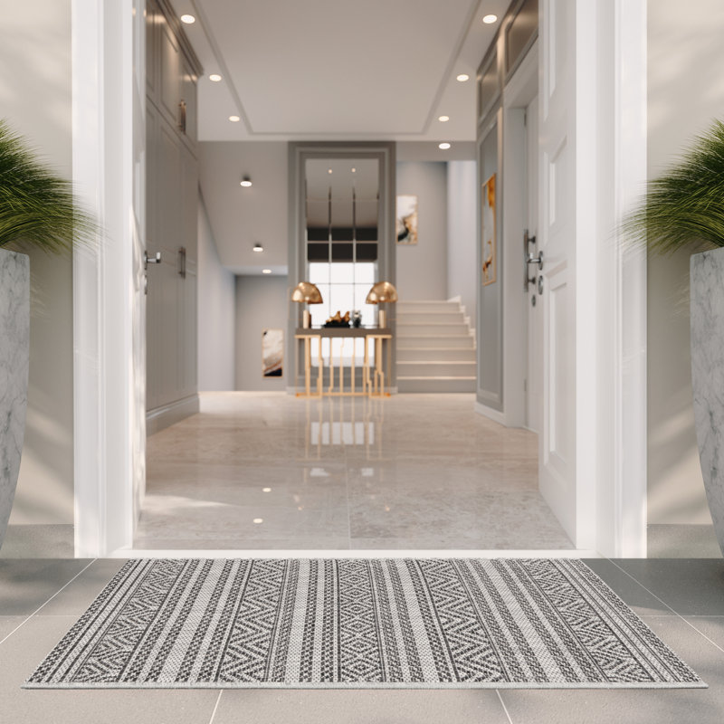 Suttle Performance Geometric Indoor/Outdoor Area Rug, Rectangle 8' x 10'