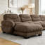 Canapé modulaire confortable en tissu de chenille plissé avec mousse ergonomique haute densité mer-1260781252