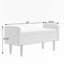 Banc de rangement avec repose-pieds en lin-1978730253