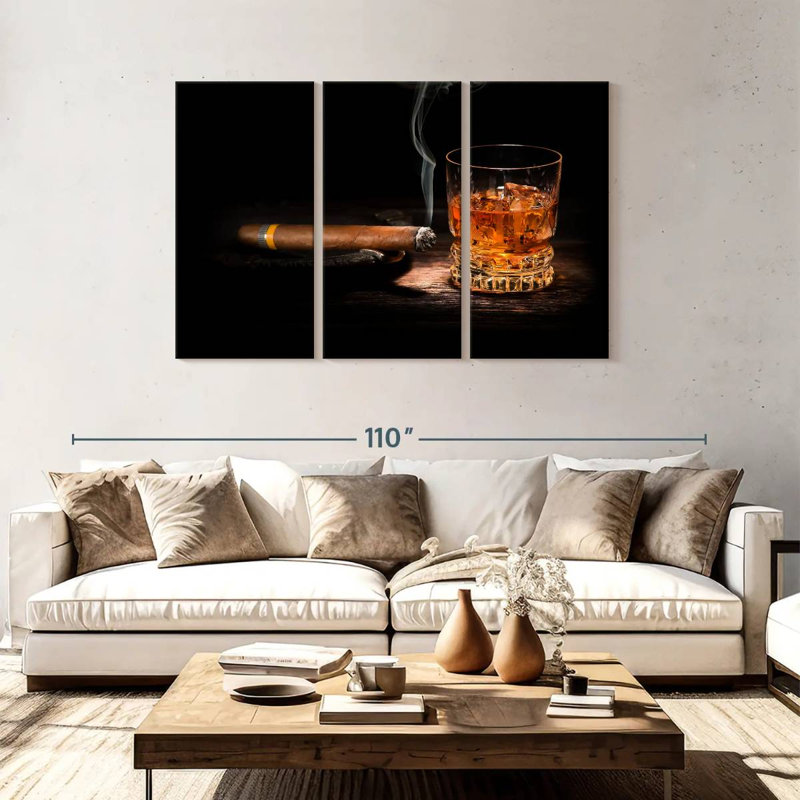 Yarlin Eat Drink Love Whisky, H 48 po x l 74 po