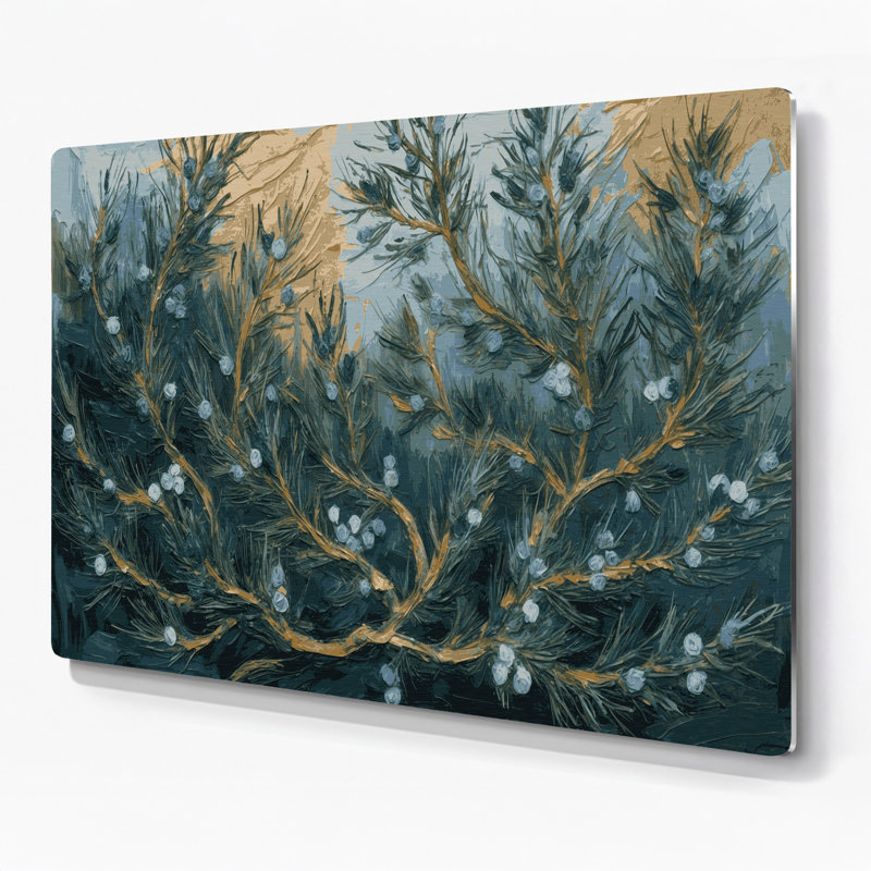 Art mural en métal Botanical Juniper, H 20 po x l 30 po