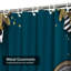Rideau de douche bleu avec 12 crochets-470877854