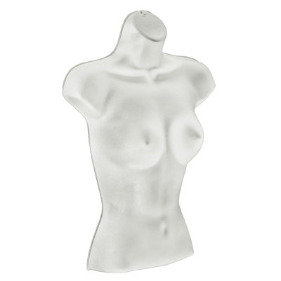 Buste femelle blanc en plastique blanc, paquet de 30