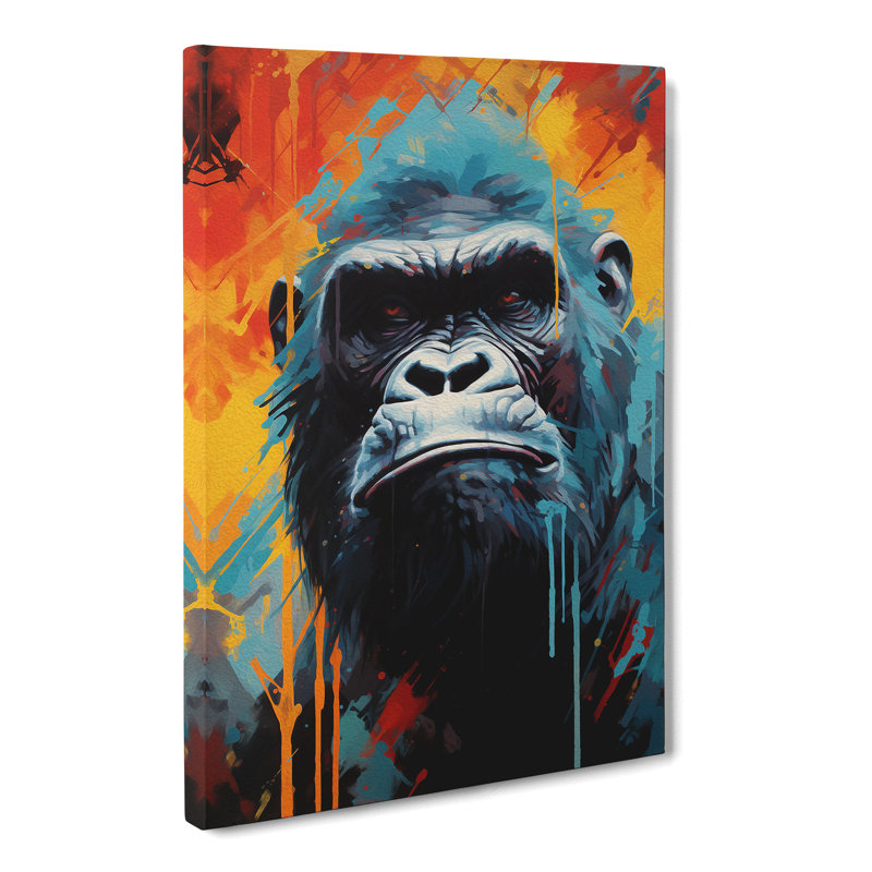 Gorilla Hard Edge - Wrapped Canvas, 50cm H x 35cm W x 3cm D