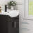 24" Freestanding Single Bathroom Vanity with Thick Euro Ceramic Sink, Faucet-978134535