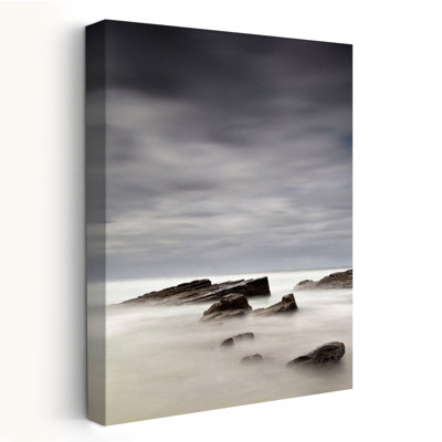 Roches dans la brume - paysages côtiers, art photographique