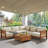 Barton Weather-Resistant Set of 2 Outdoor Patio Furniture Set with Outdoor Sectional and Lift Top Coffee Table