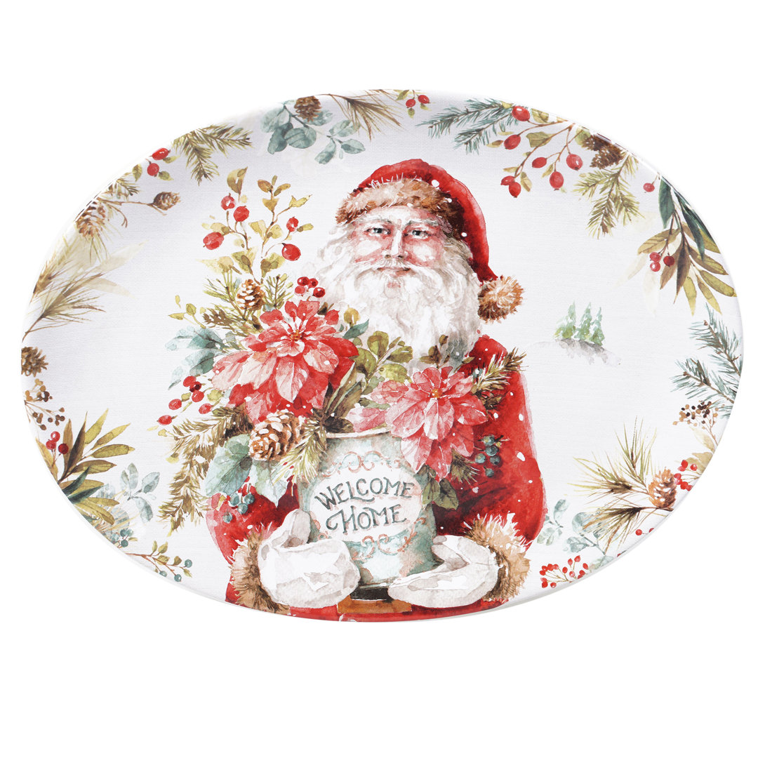 Certified International Christmas Story Oval Platter Certified International