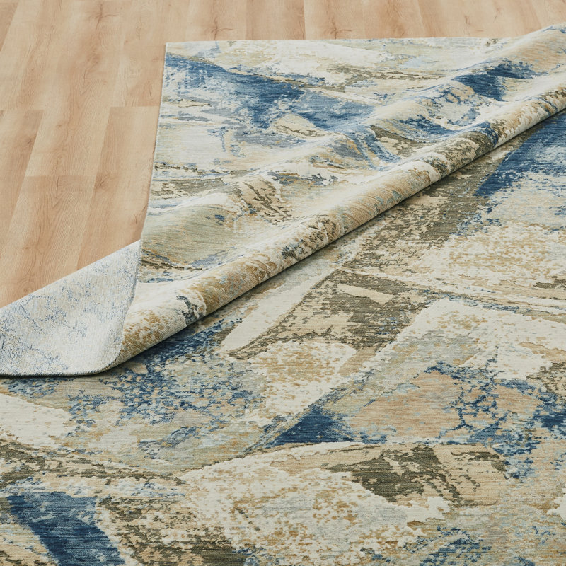 Berget Wool Abstract Area Rug, Rectangle 7'6" x 9'6"