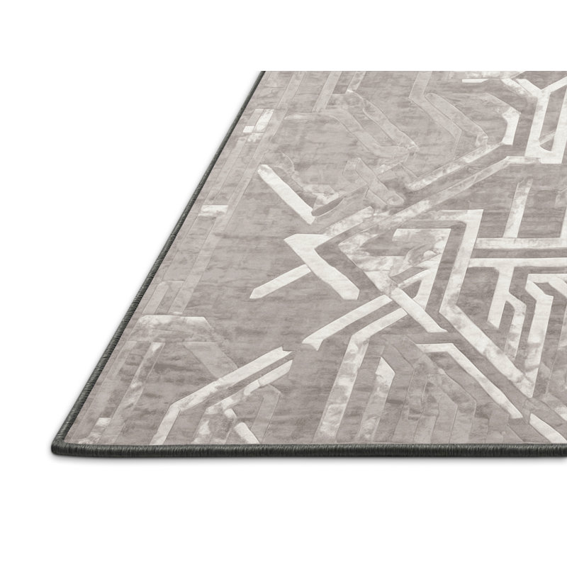 Silky Soft Plush Gray Area Rug, Square 8'