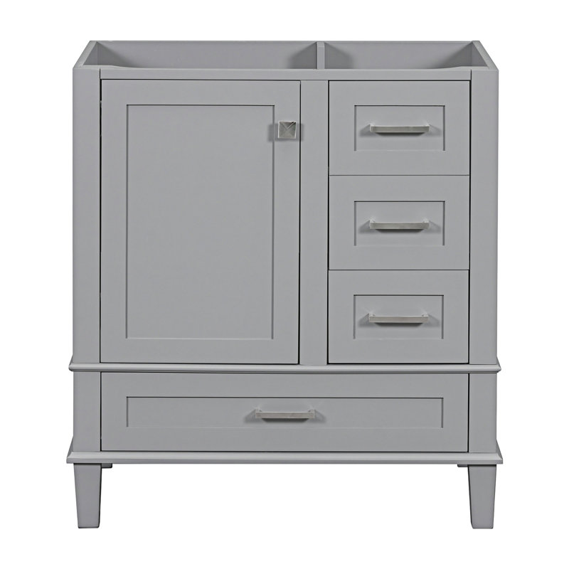 Base de meuble-lavabo simple 29,4 po seulement, Gris