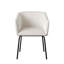 Ensemble de (2) chaises de salle à manger Avery en tissu performance blanc brume avec pieds en métal noir-115685993
