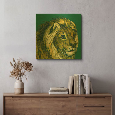 'Jungle Flair 3' By Wild Apple Portfolio Gold Metal Wall Art
