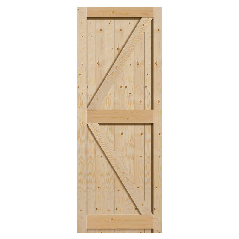 Westby Framed Ledged and Braced Unfinished External Door, 1981mm H x 686mm W x 44mm D