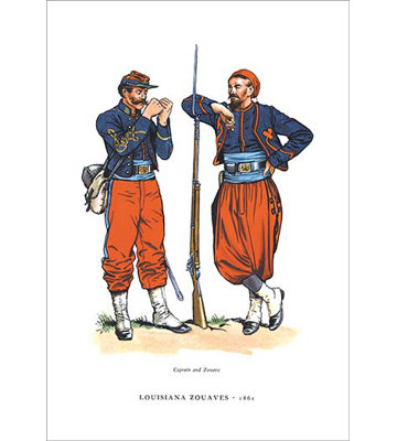 Louisiana Zouaves, 1861 Painting Print