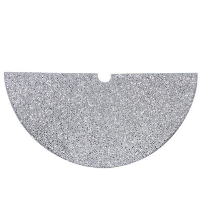 Kurt Adler 48-Inch Silver Sequined Tree Skirt