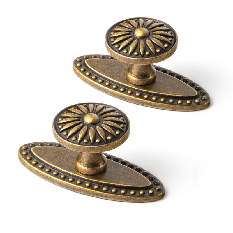 1.4" Diameter Classic Retro Petal Knob With Backplate（Dban）