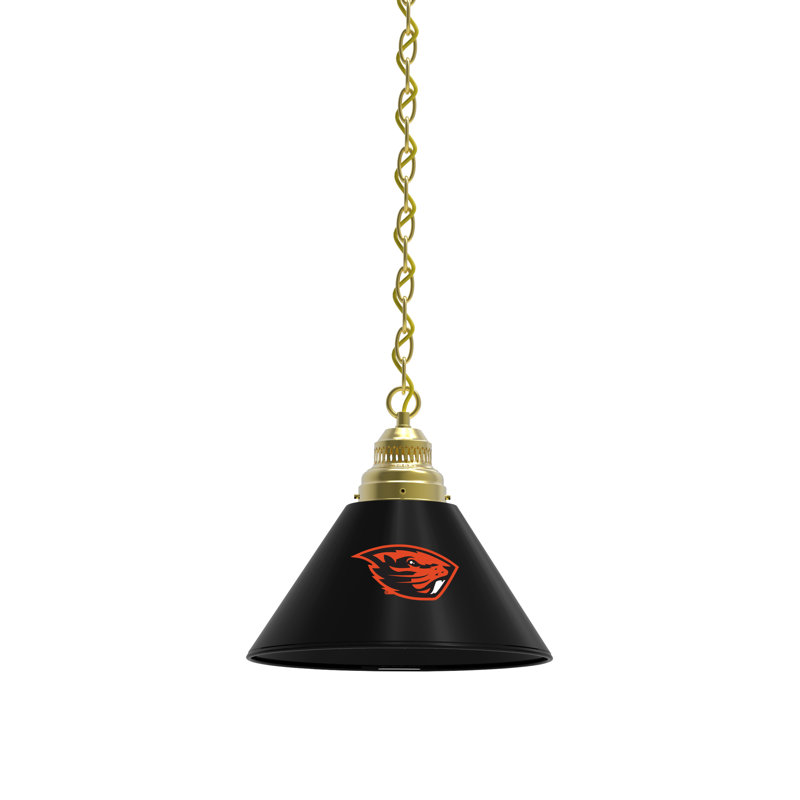 1 - Light Single Pendant, Brass, Oregon State Beavers