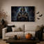 " Hooded Skeleton Holding Skull Censer In Gothic Halloween " Painting Print-859195651
