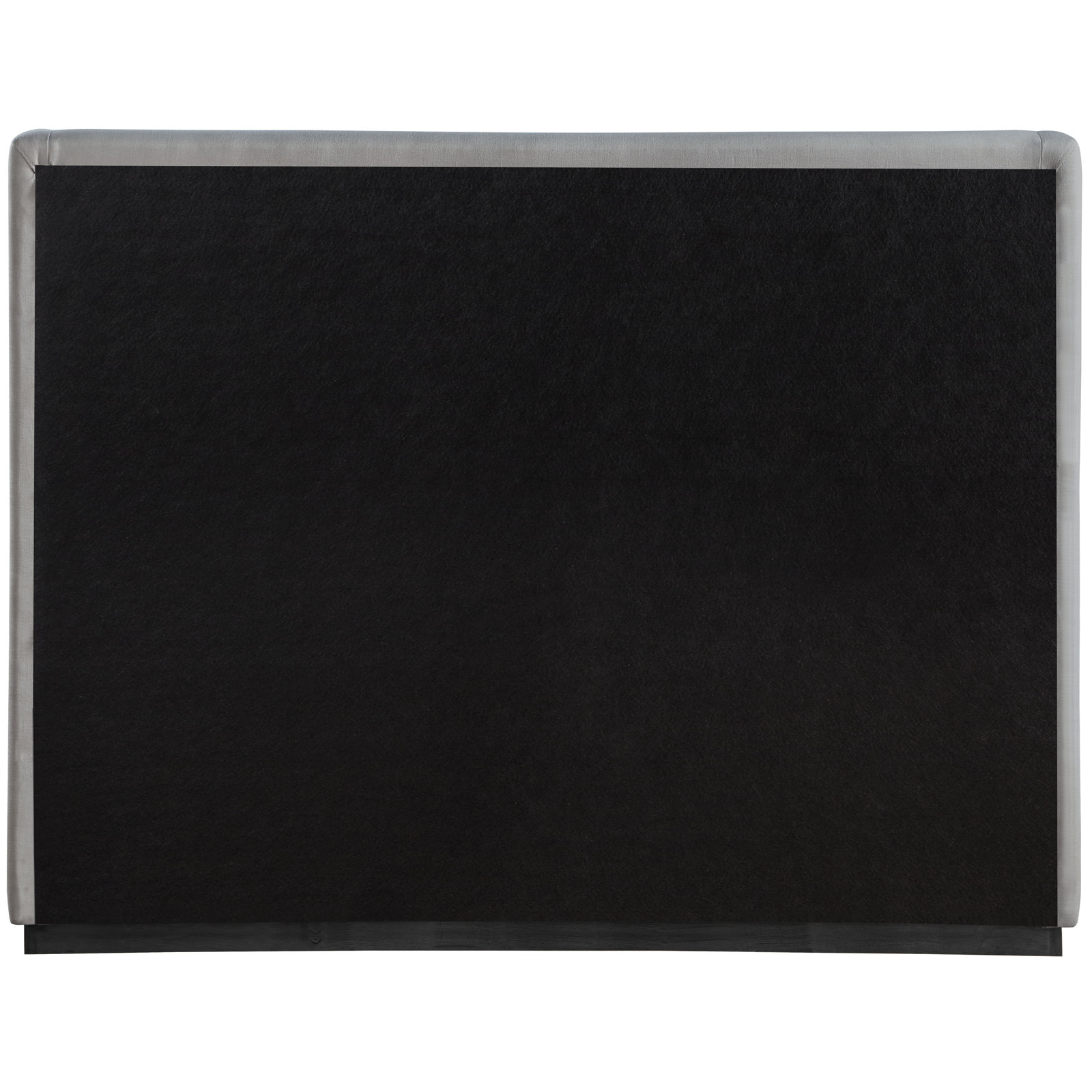 Upholstered Panel Bed, Queen, Grey Linen Textured Fabric
