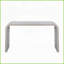 Washed White 59in Coffee Table with Curved Beaded Design, Space-Saving for Entryway, Living Room &amp; Hallway-615153168